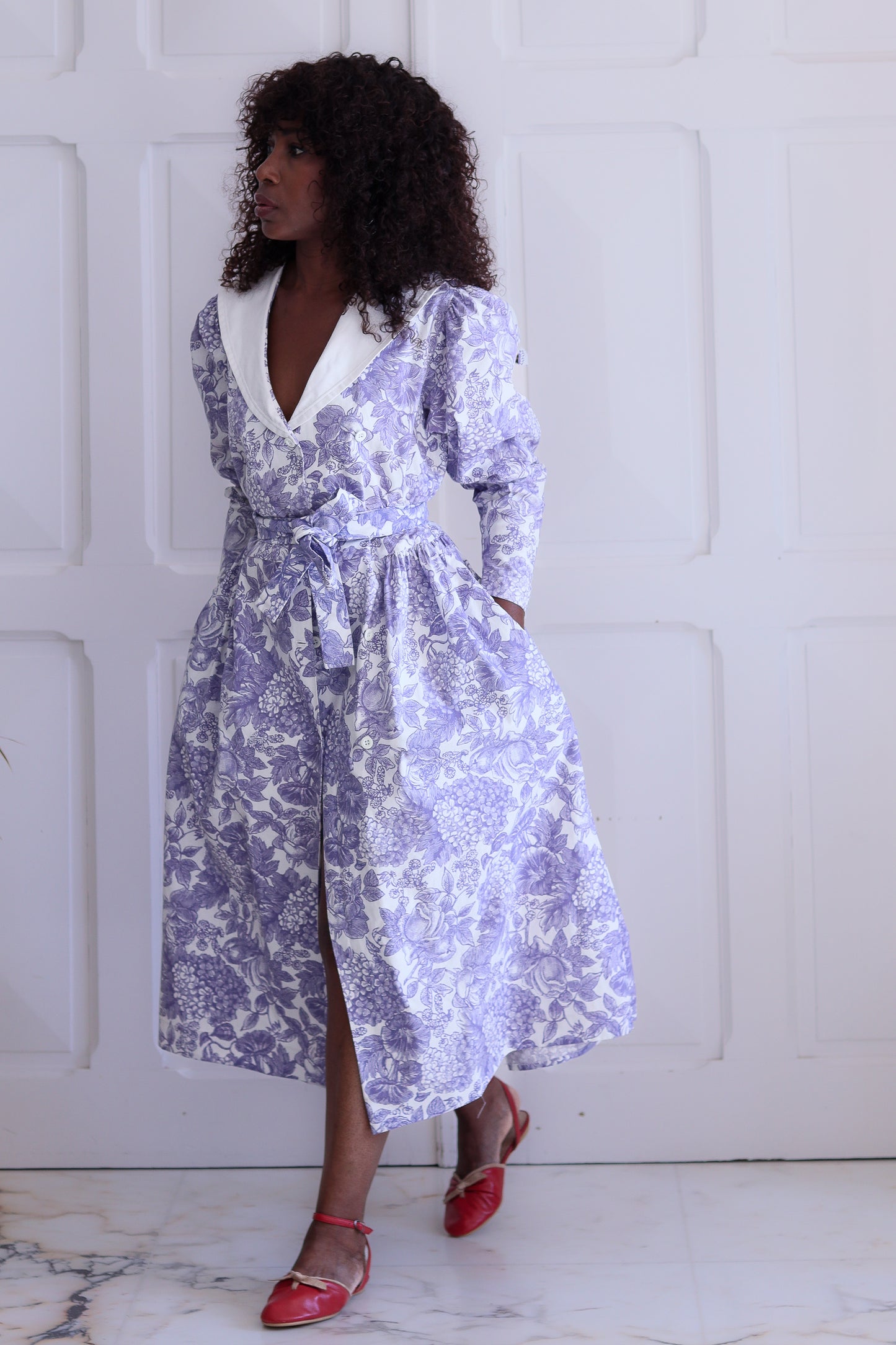 Laura Ashley robe col marin