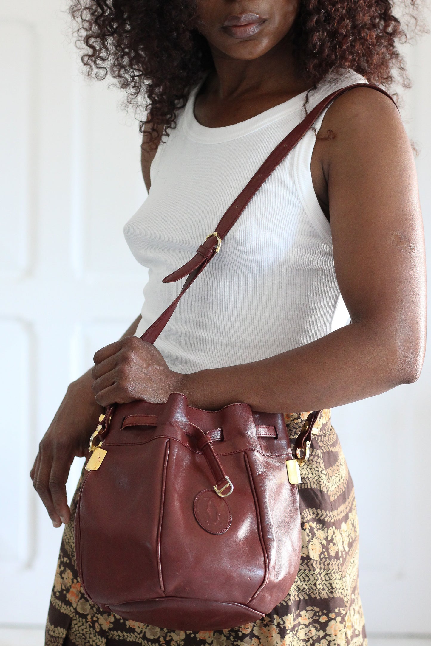 Cartier sac sceau en cuir
