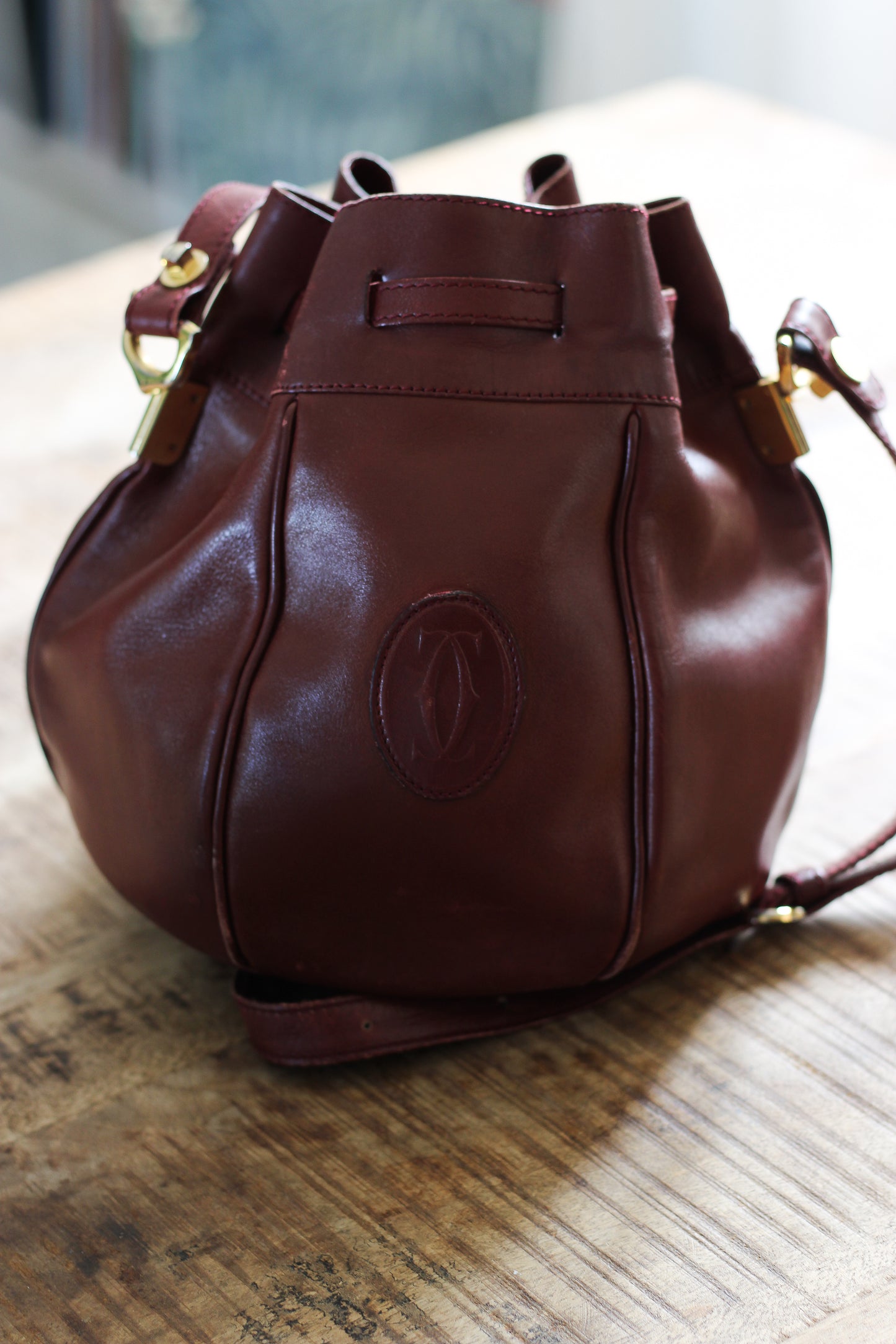 Cartier sac sceau en cuir