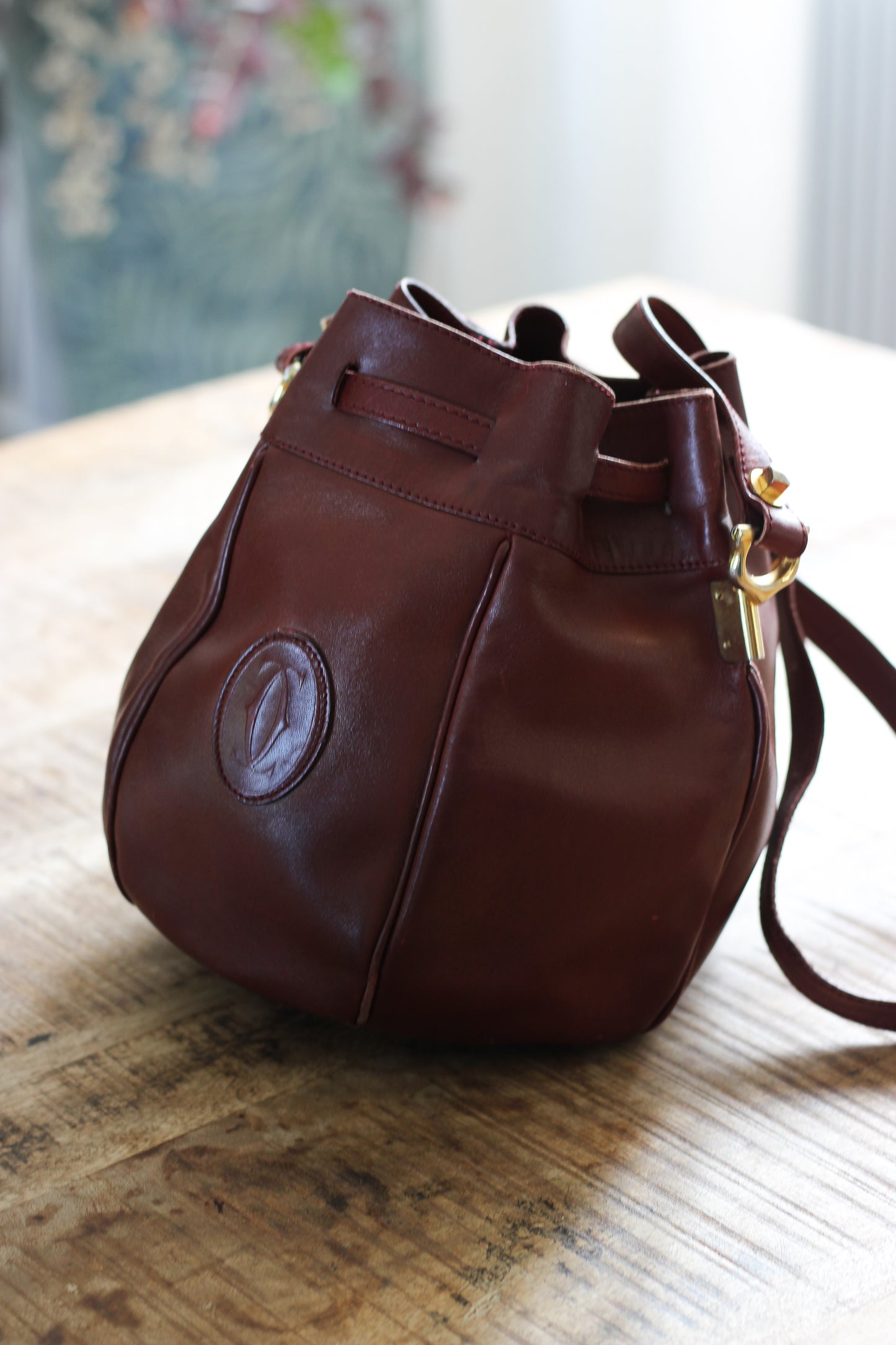 Cartier sac sceau en cuir
