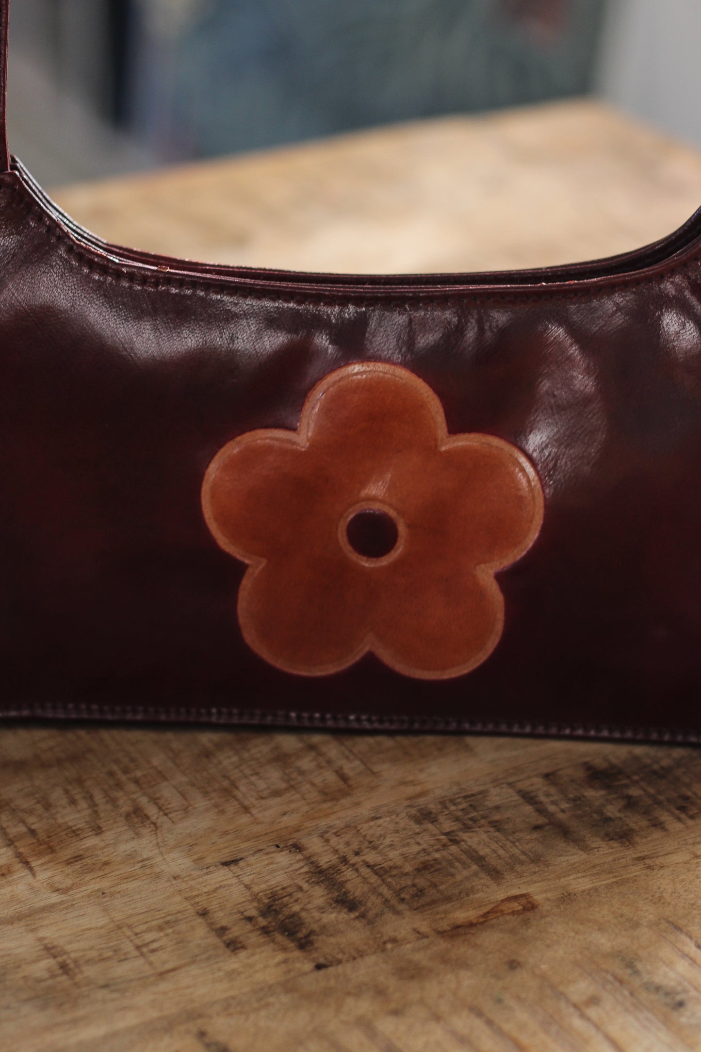 Sac baguette artisanal en cuir