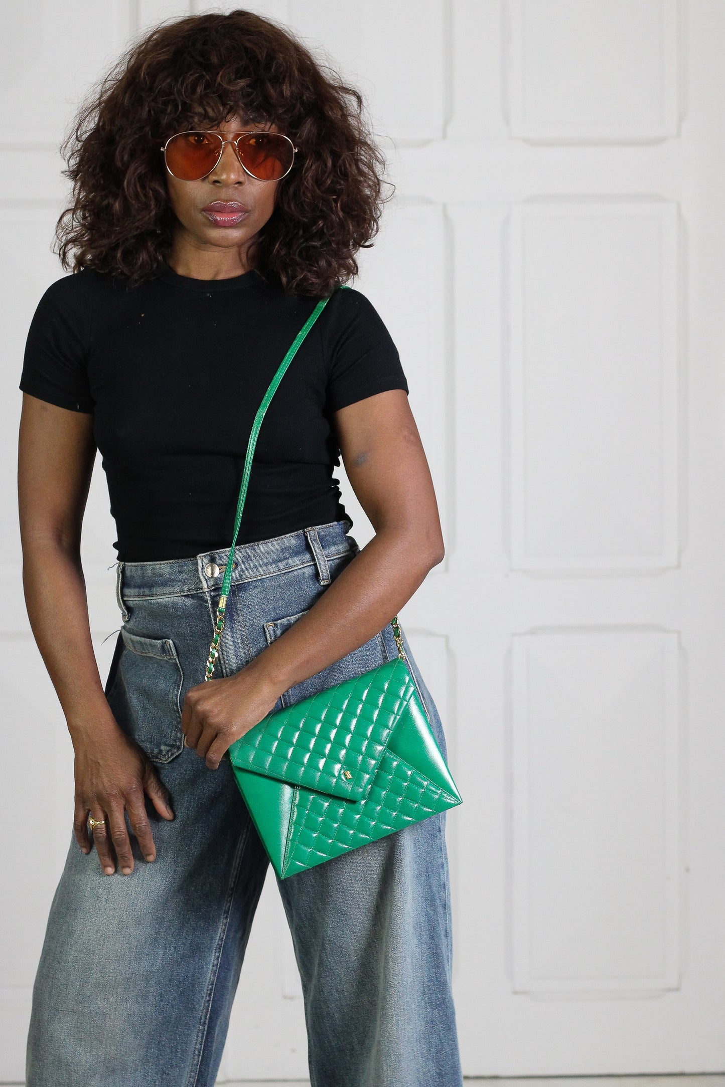 Sac à main vintage en cuir souple