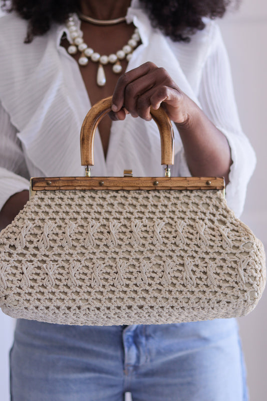 Sac en tricot années 1970