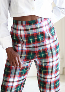 Short vintage à motif carreaux