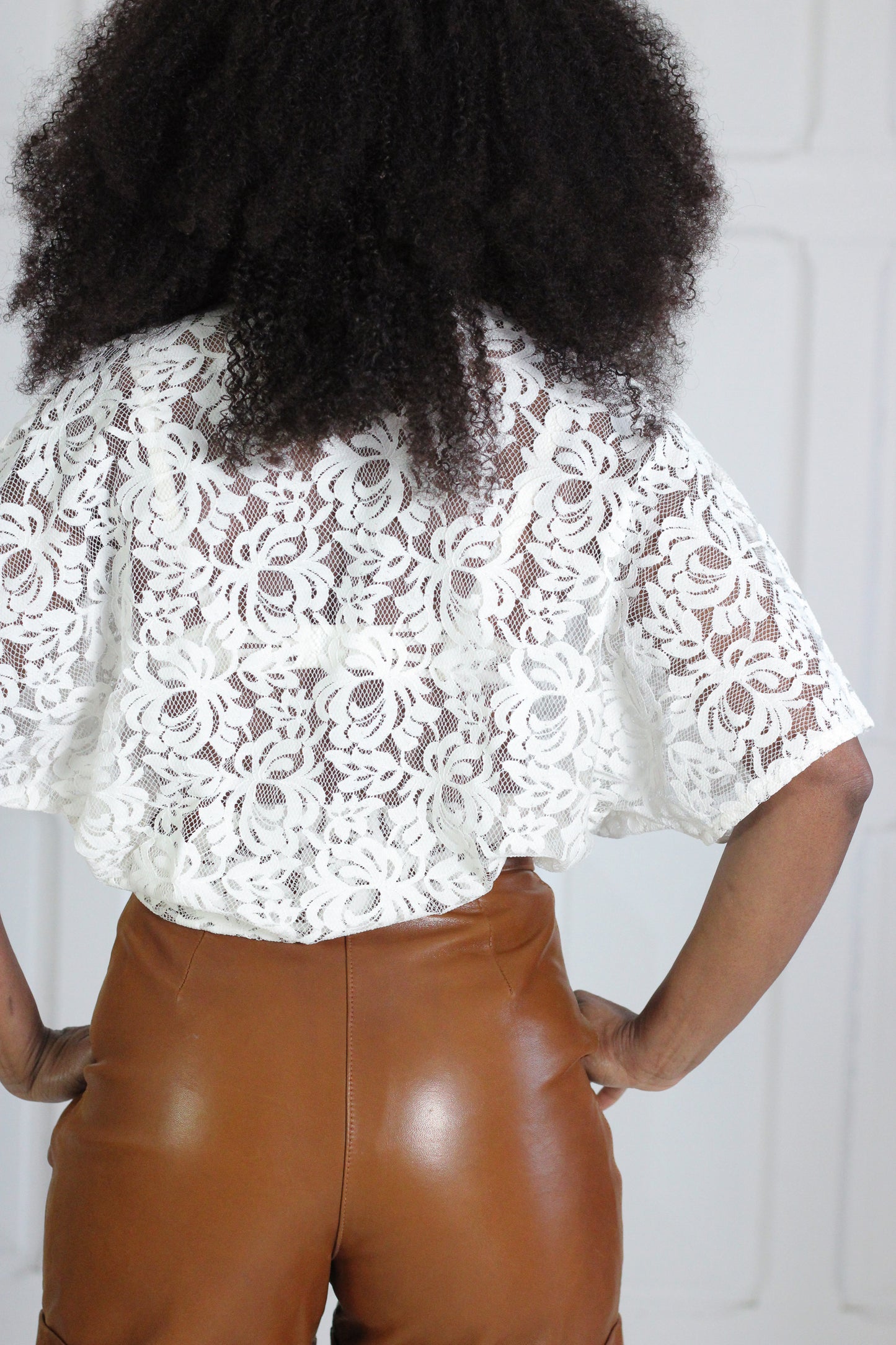 Short cuir d'agneau