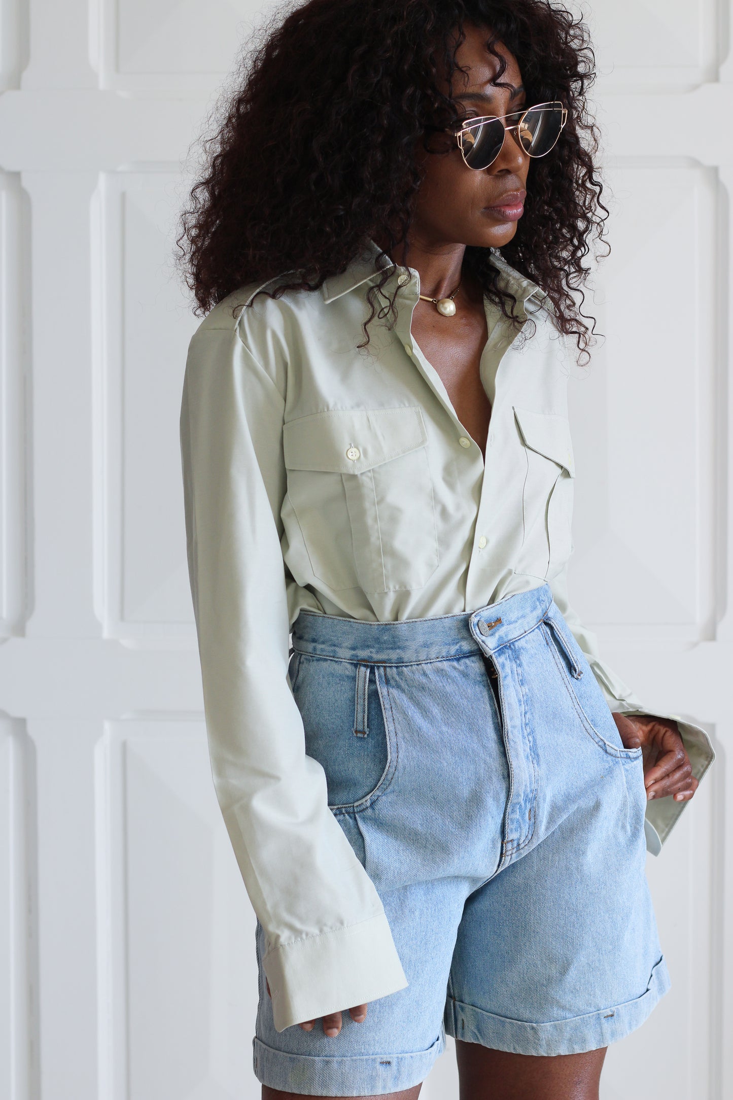 Dakota Blue short jean taille haute