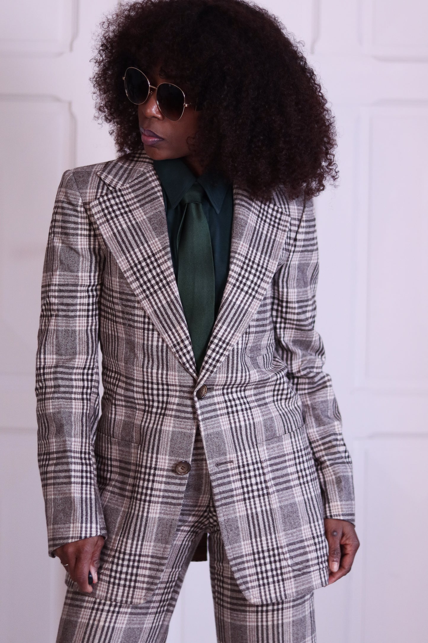 Podium  tailleur pantalon seventies