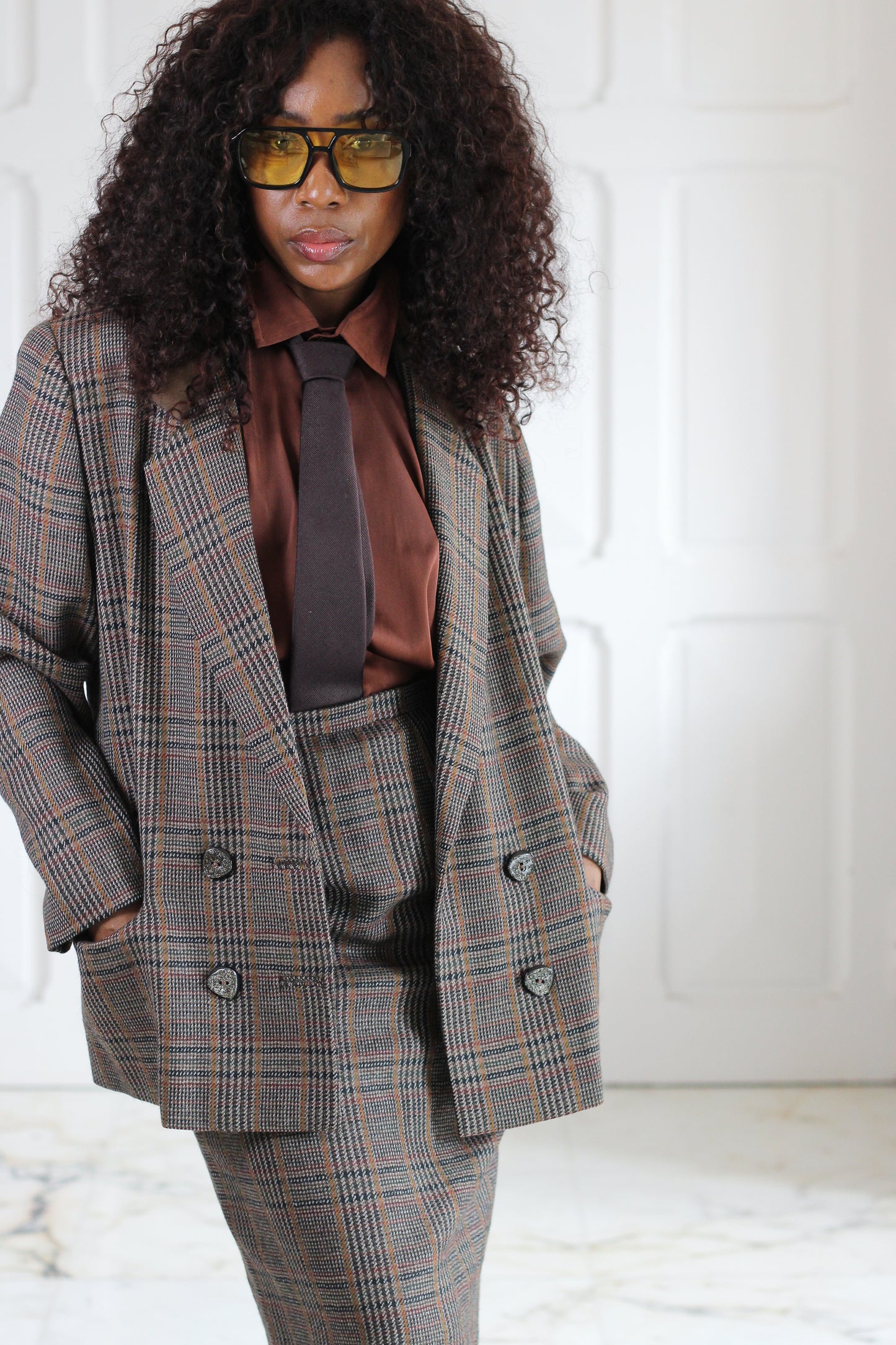 Fait main tailleur jupe en laine