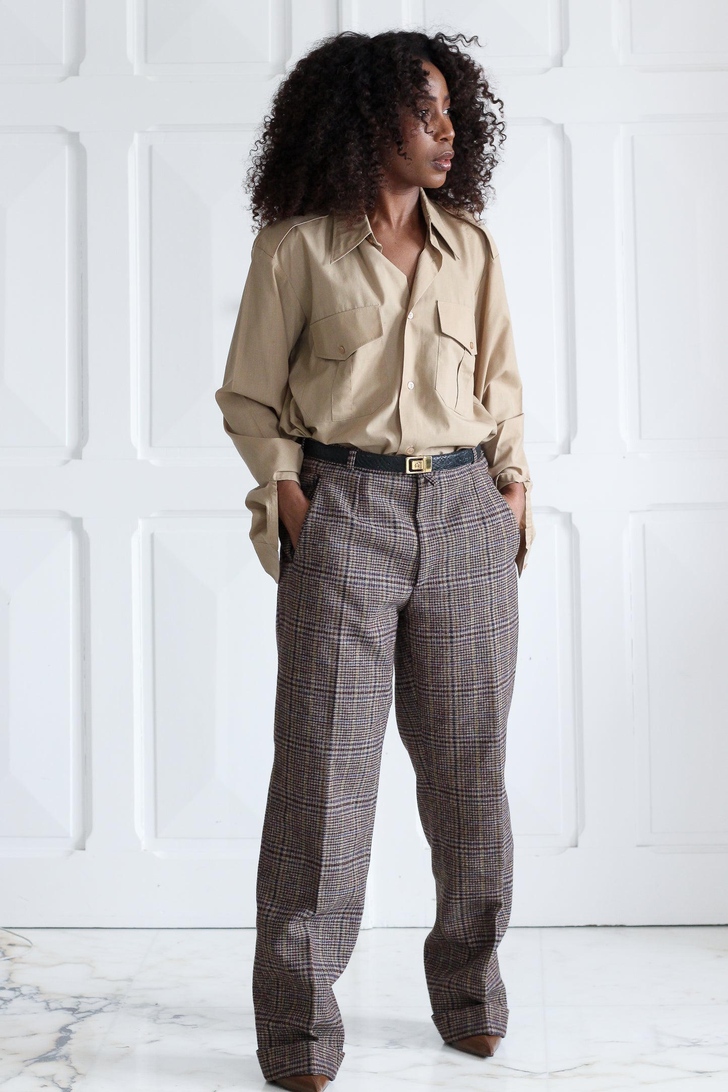 Oxford tailleur pantalon en laine
