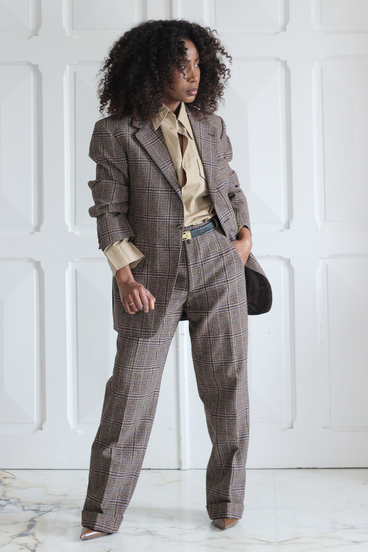 Oxford tailleur pantalon en laine