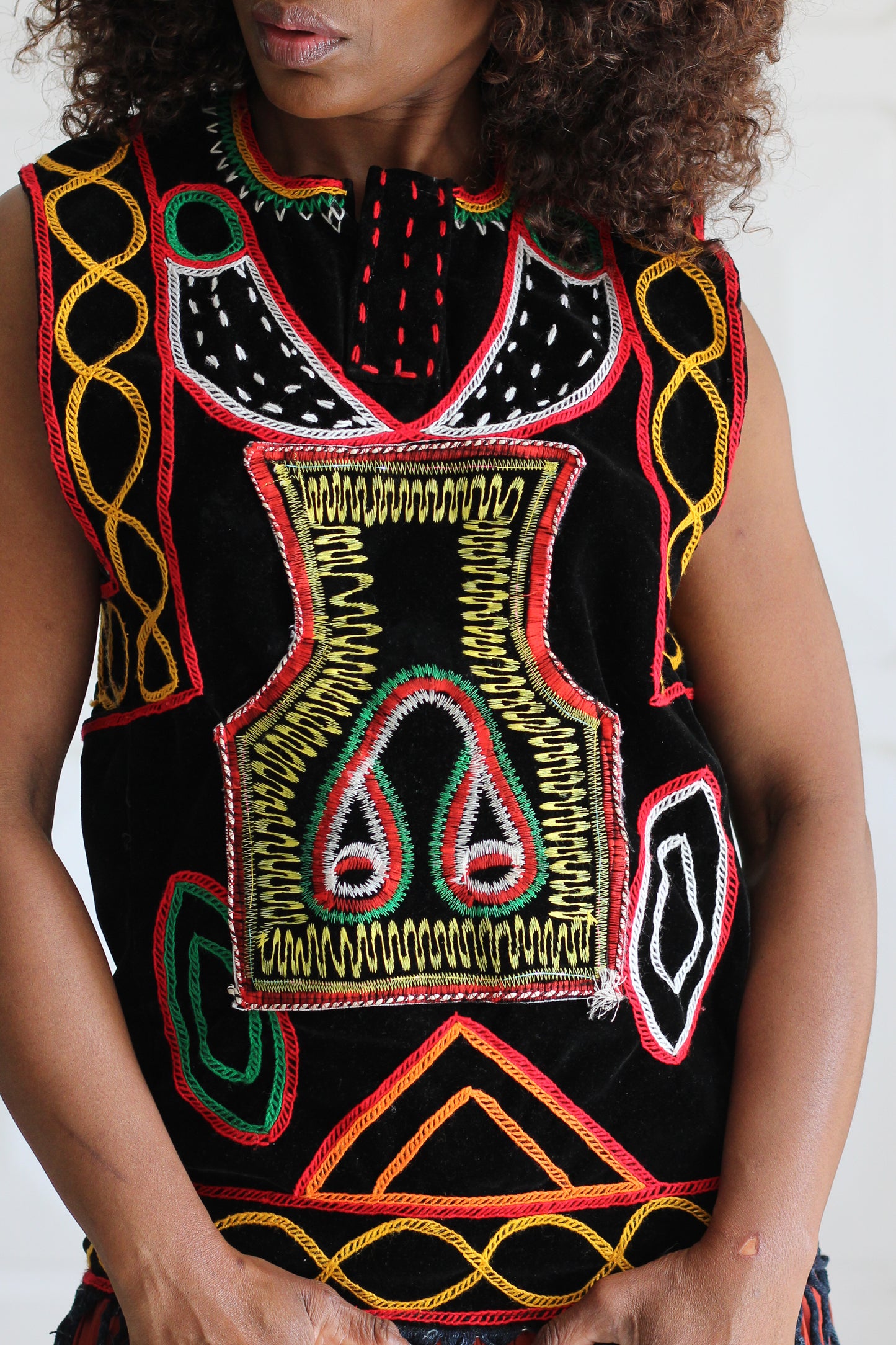Fait main top tribal bohème ethnique