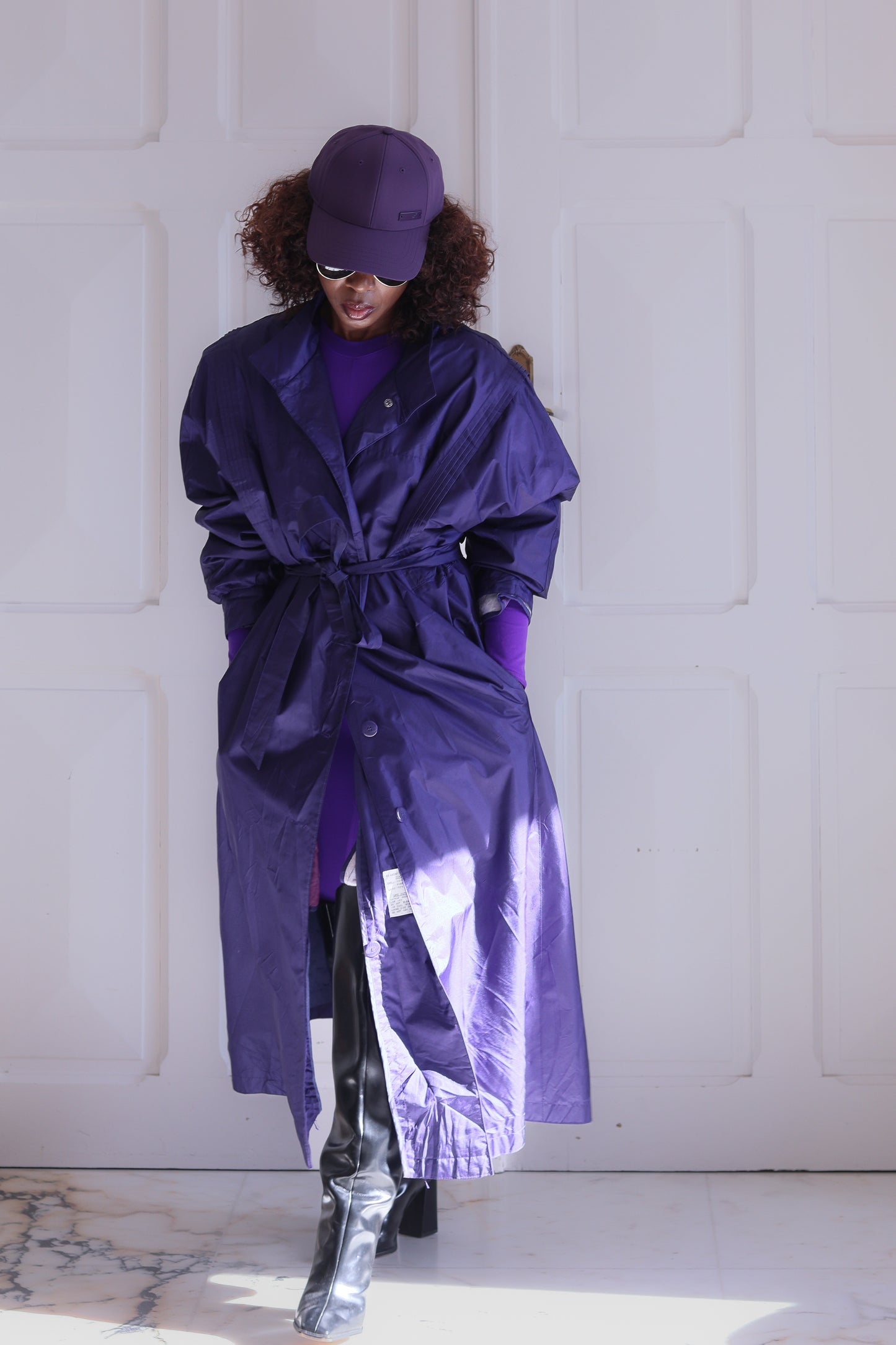 Liz Thomas trench matelassé oversize