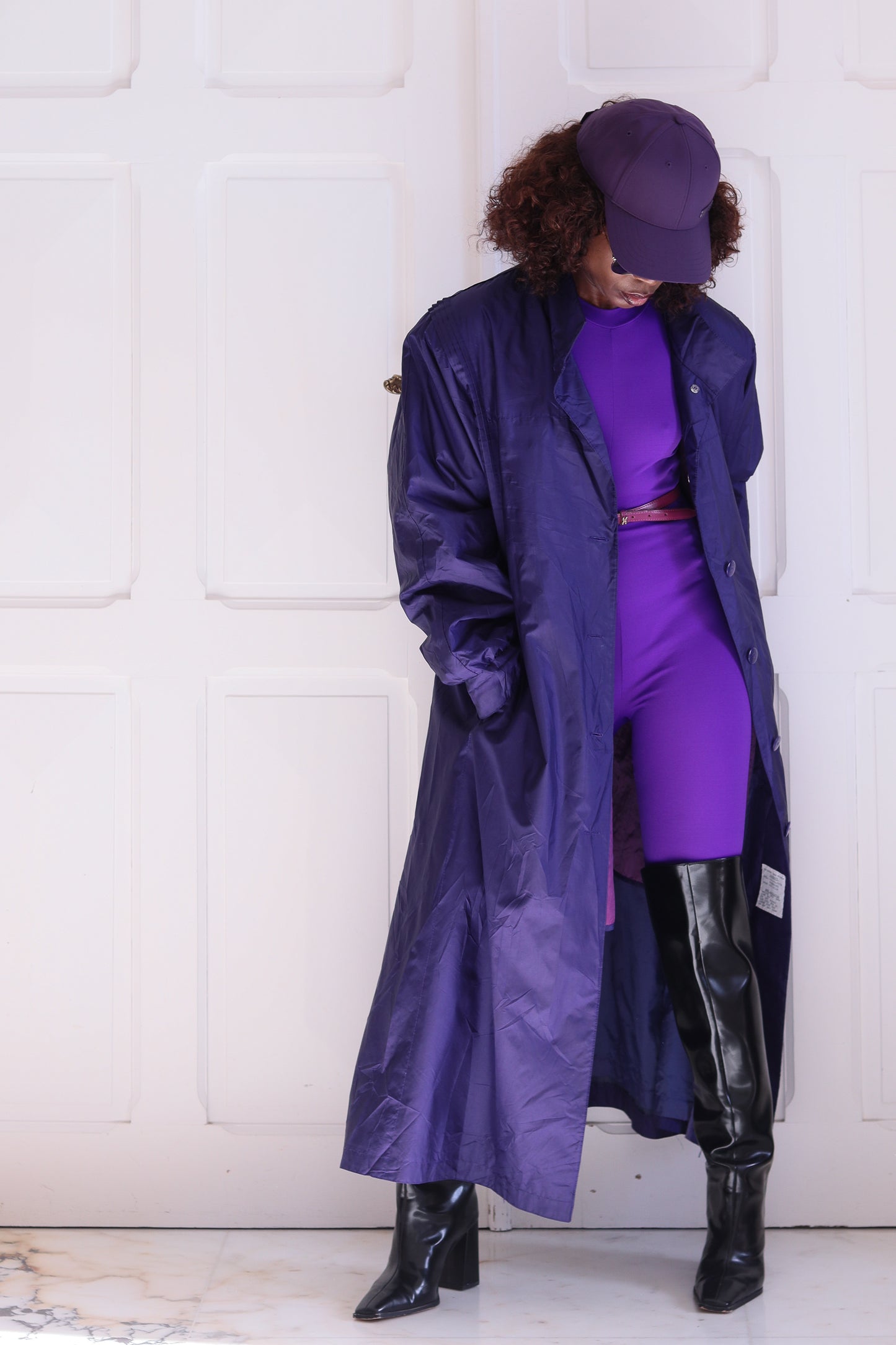 Liz Thomas trench matelassé oversize
