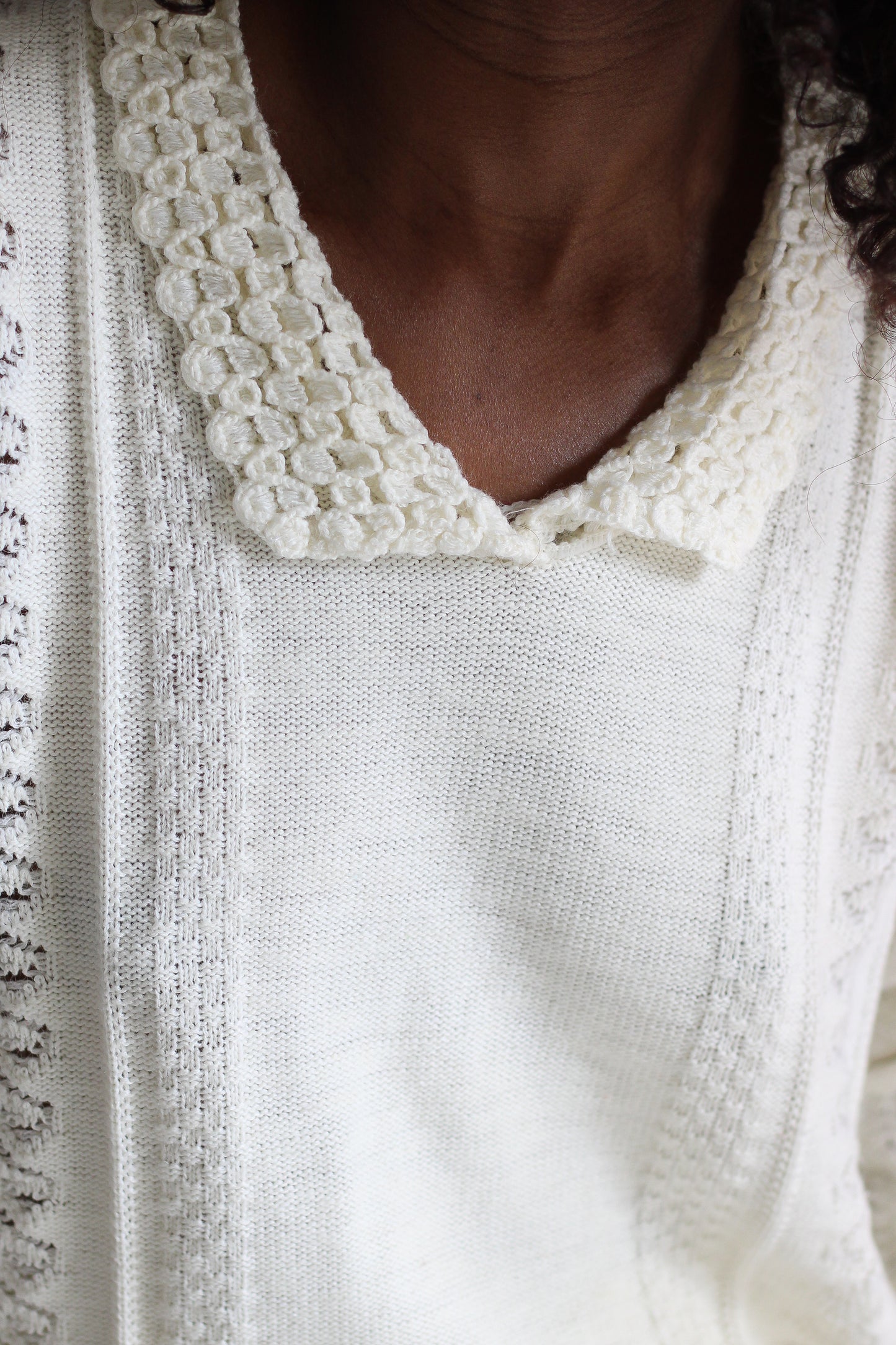 Damart Pull maille crème vintage