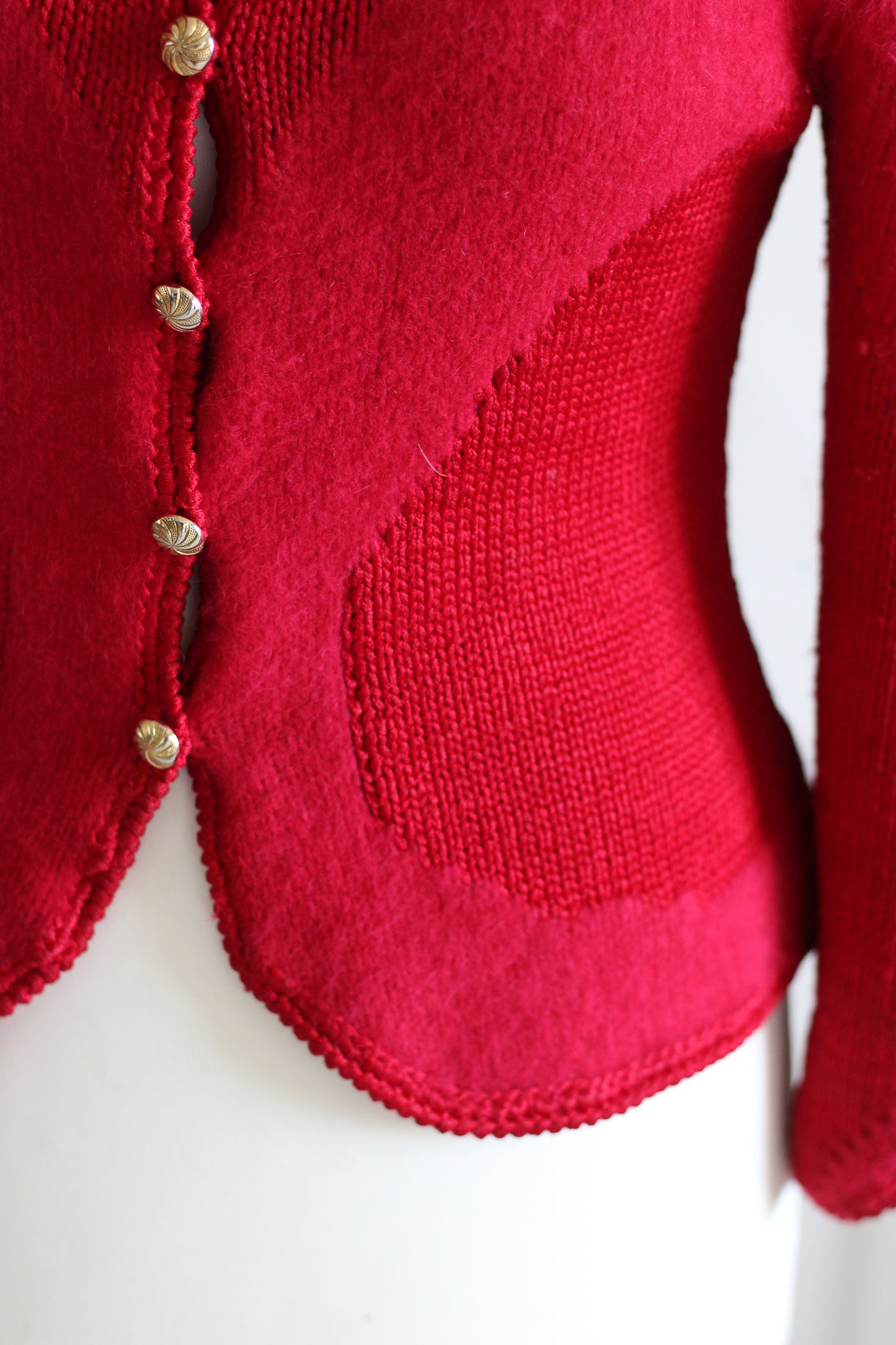 Tricot cardigan vintage en mohair et coton