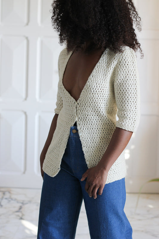 Tricot vintage fait main
