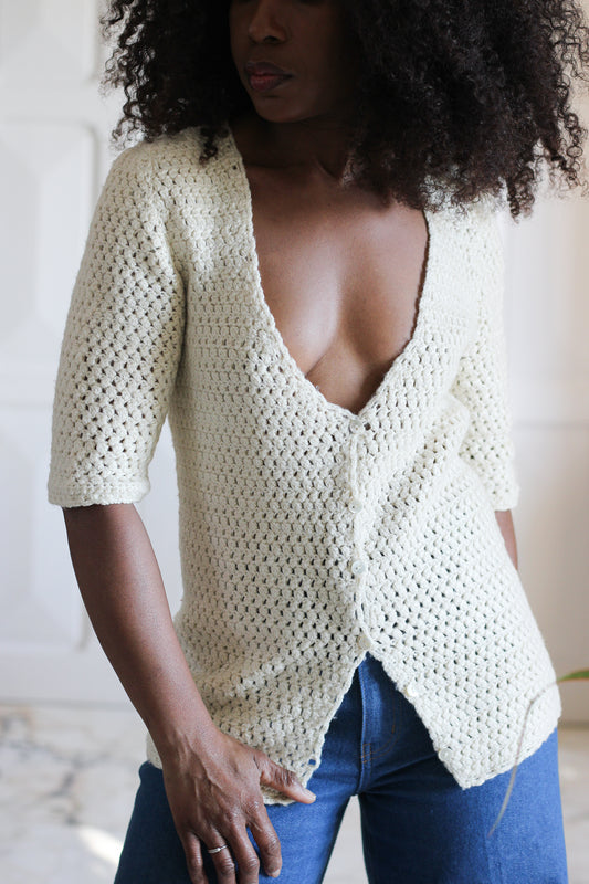 Tricot vintage fait main