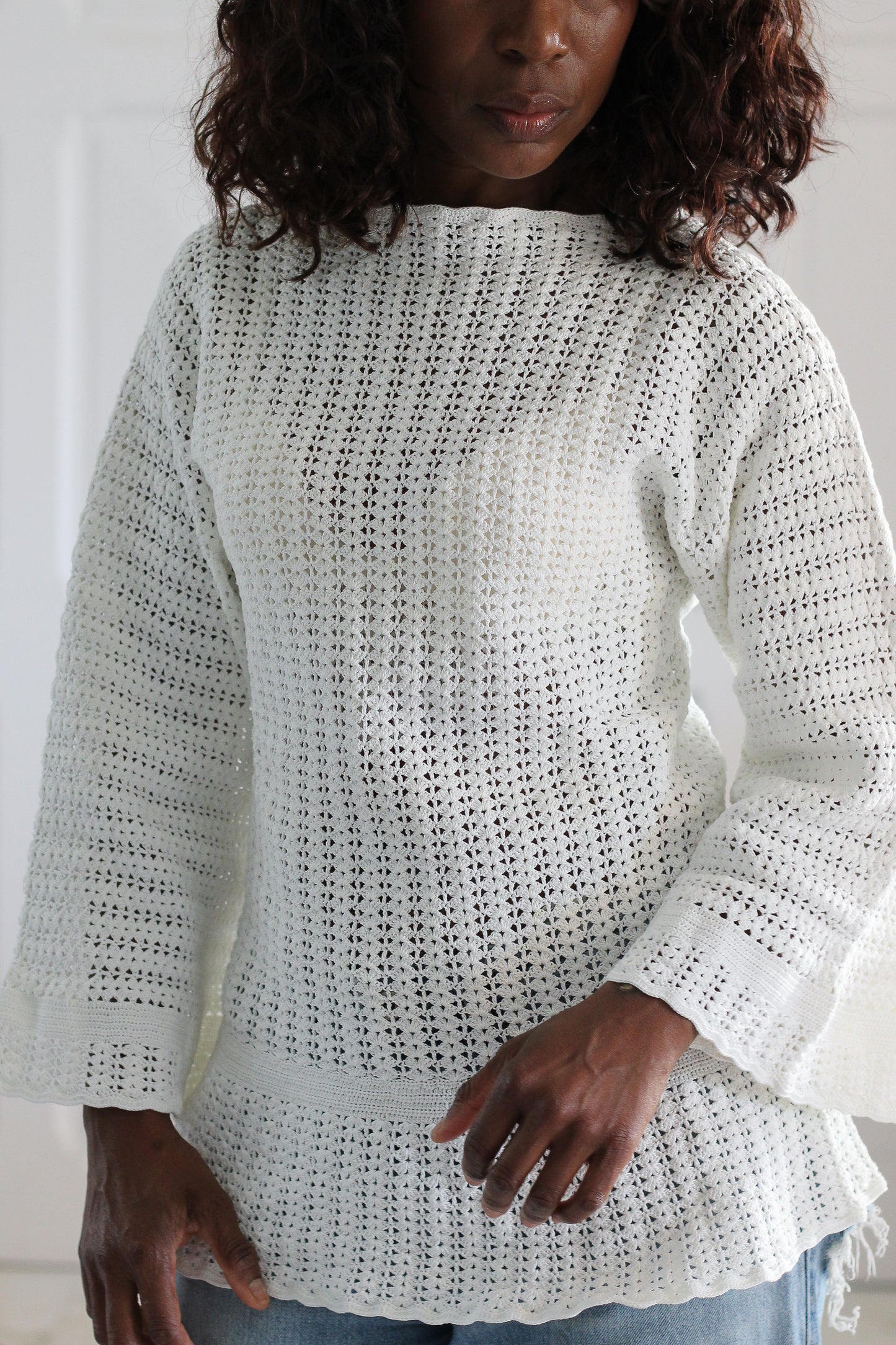 Tricot top  fait main vintage 1970