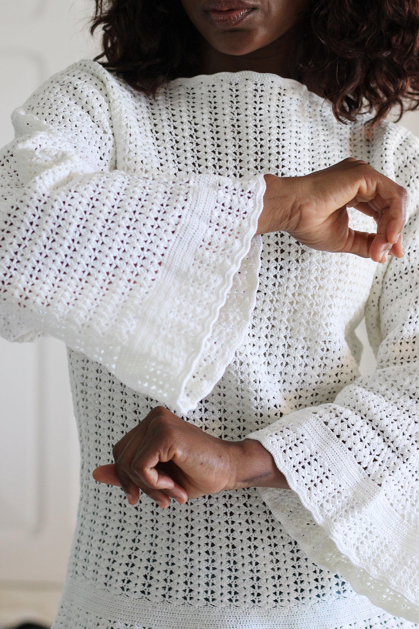 Tricot top  fait main vintage 1970