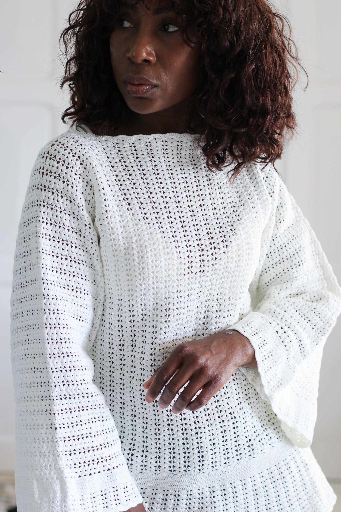 Tricot top  fait main vintage 1970