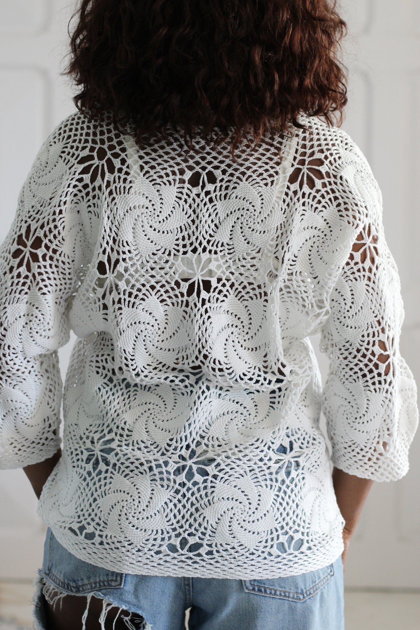 Tricot top  fait main vintage 1980
