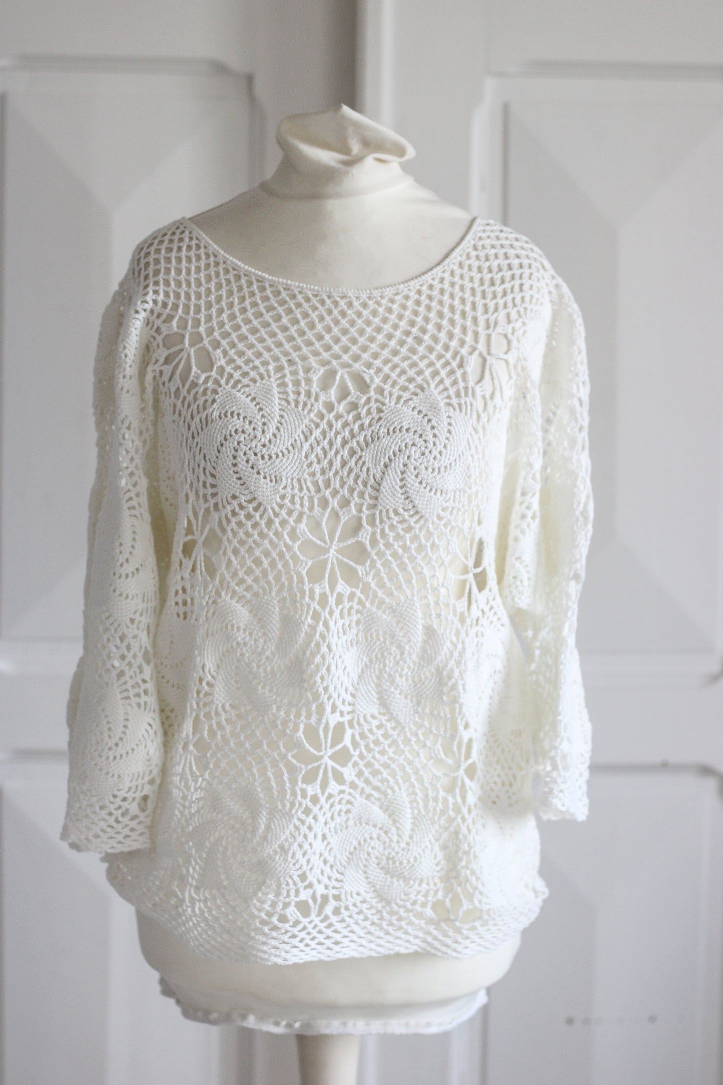 Tricot top  fait main vintage 1980