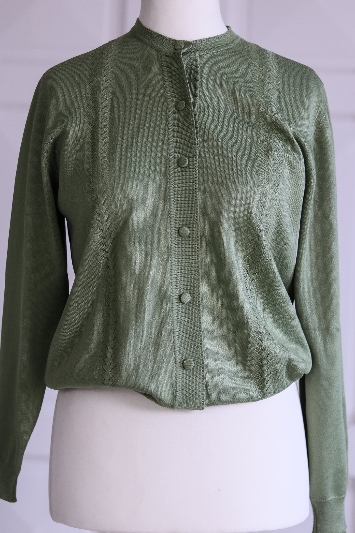 Tricot vintage vert sauge