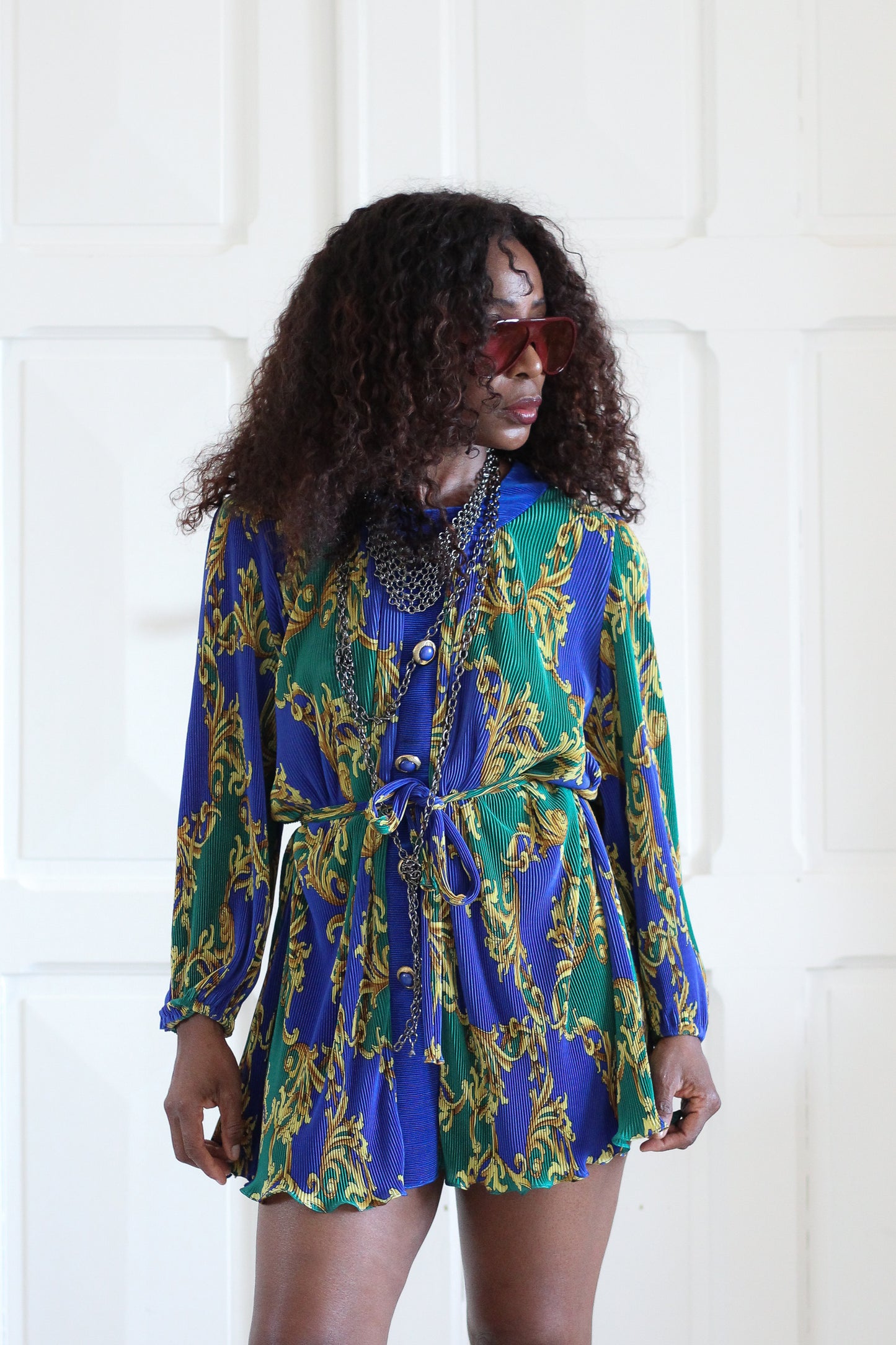 Archa Paris blouse tunique plissée