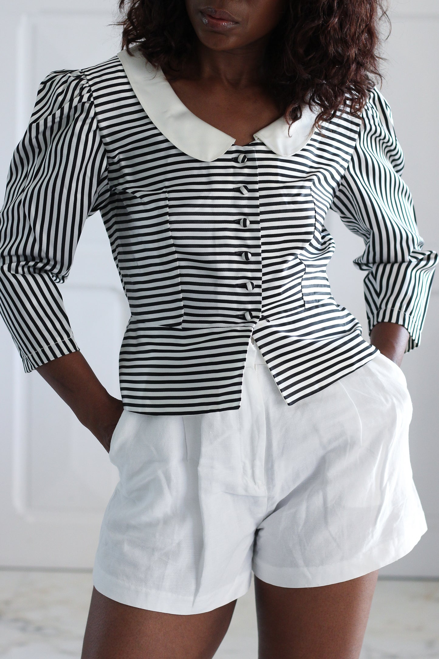 Baltai veste à motifs rayures