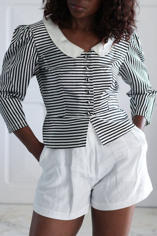 Baltai veste à motifs rayures