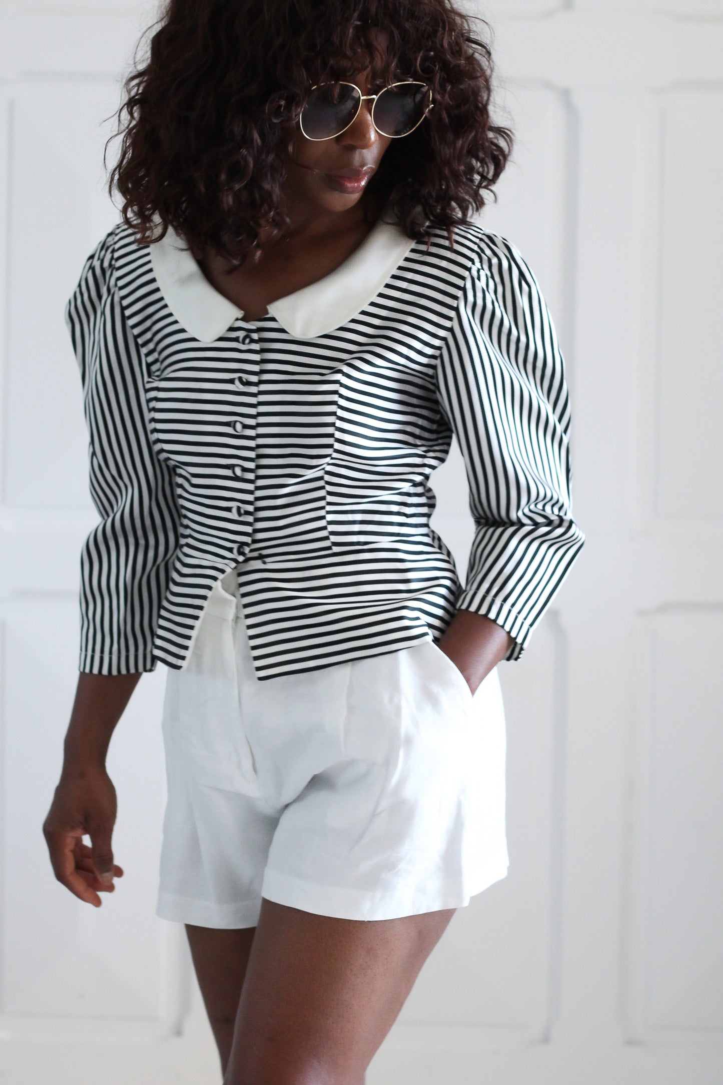 Baltai veste à motifs rayures