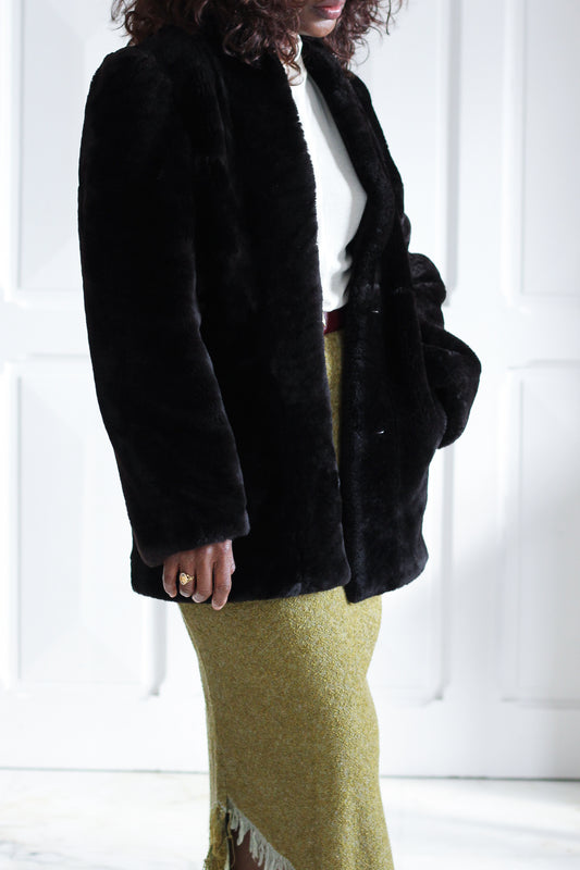Veste vintage en  fourrure de mouton