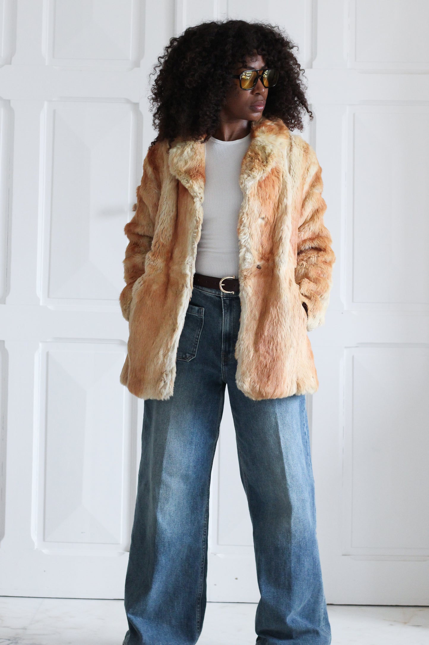 Veste fourrure lapin