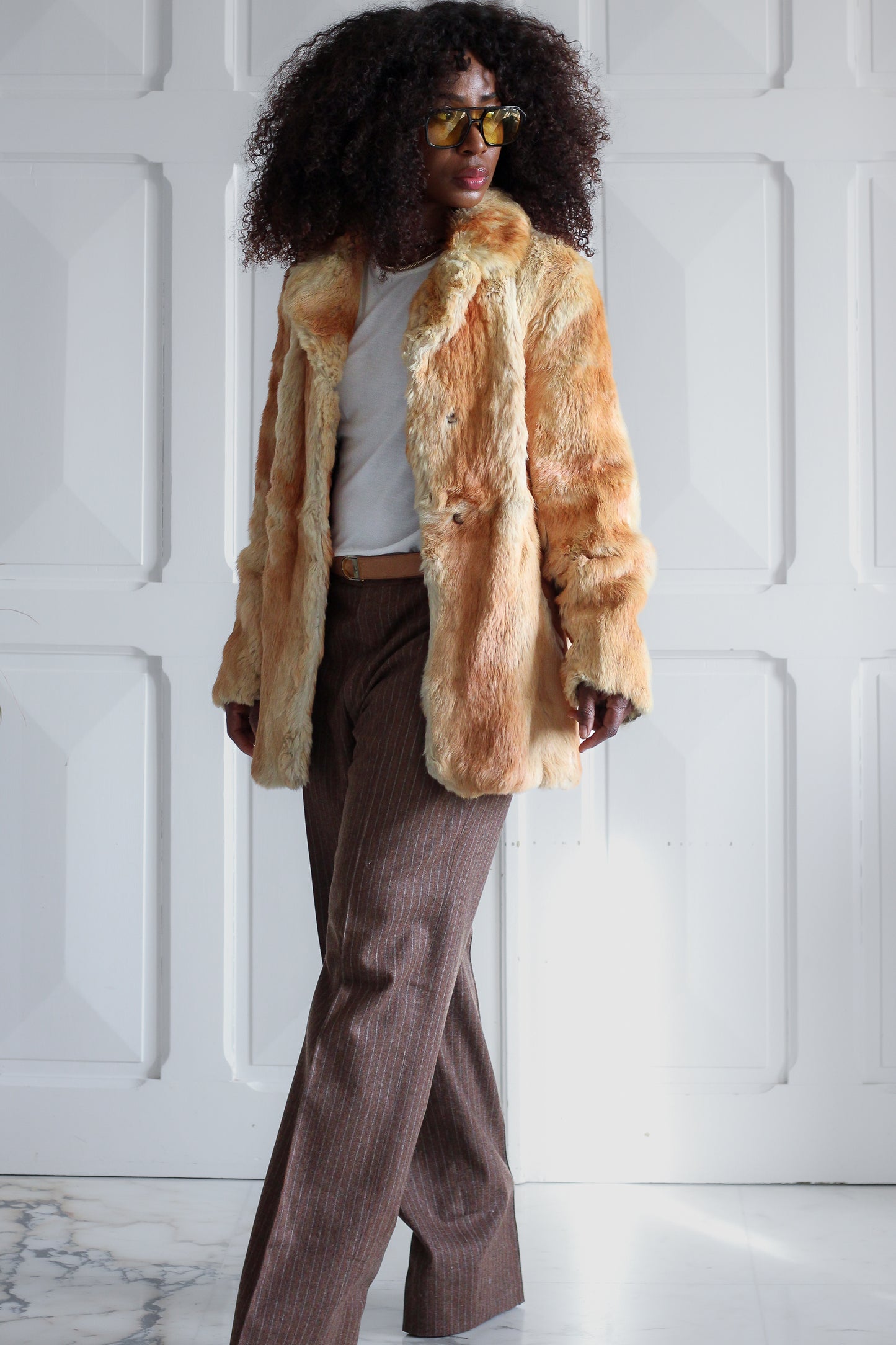 Veste fourrure lapin