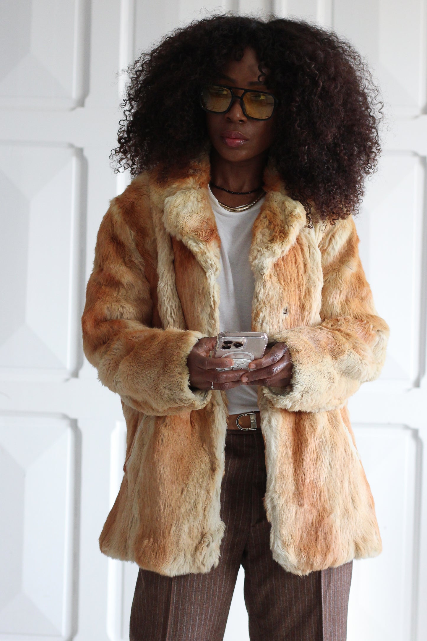 Veste fourrure lapin