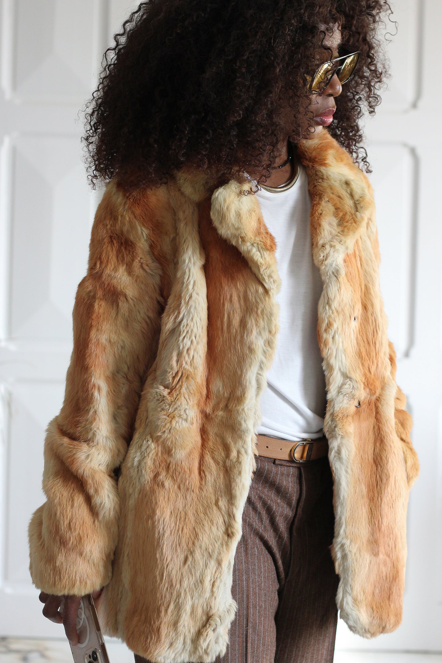 Veste fourrure lapin