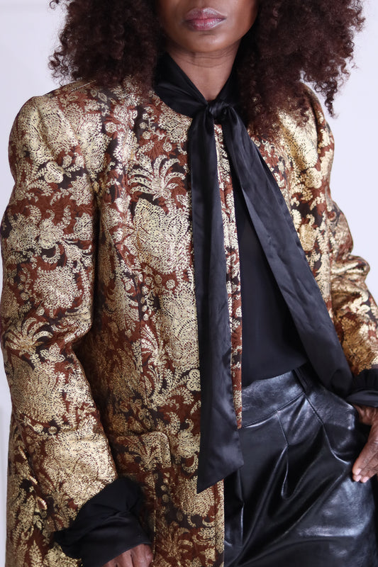 Hannezo Paris Veste brocart doré