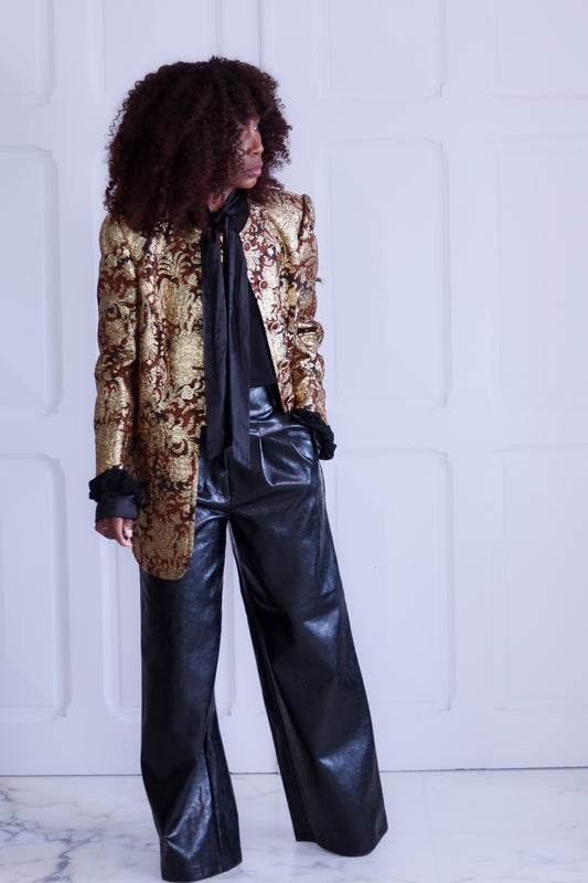 Hannezo Paris Veste brocart doré