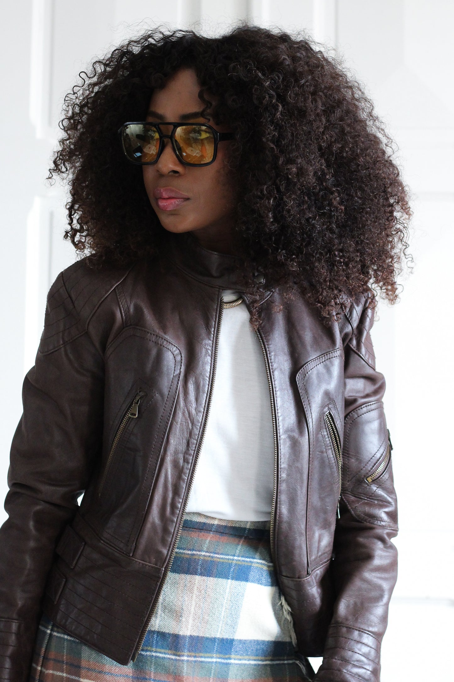 Vimapel veste en cuir vintage