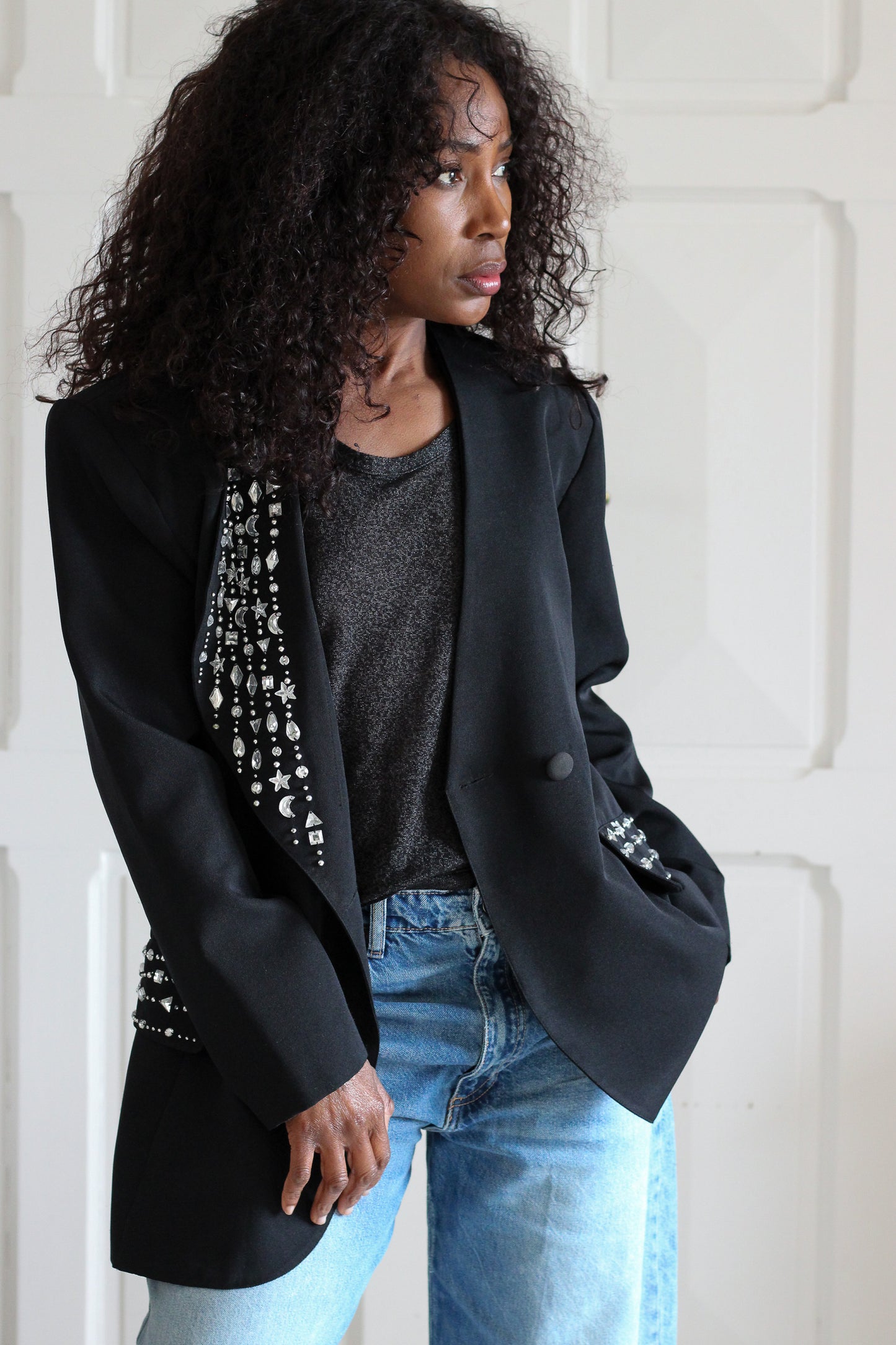 Blazer bijoux cocktail vintage