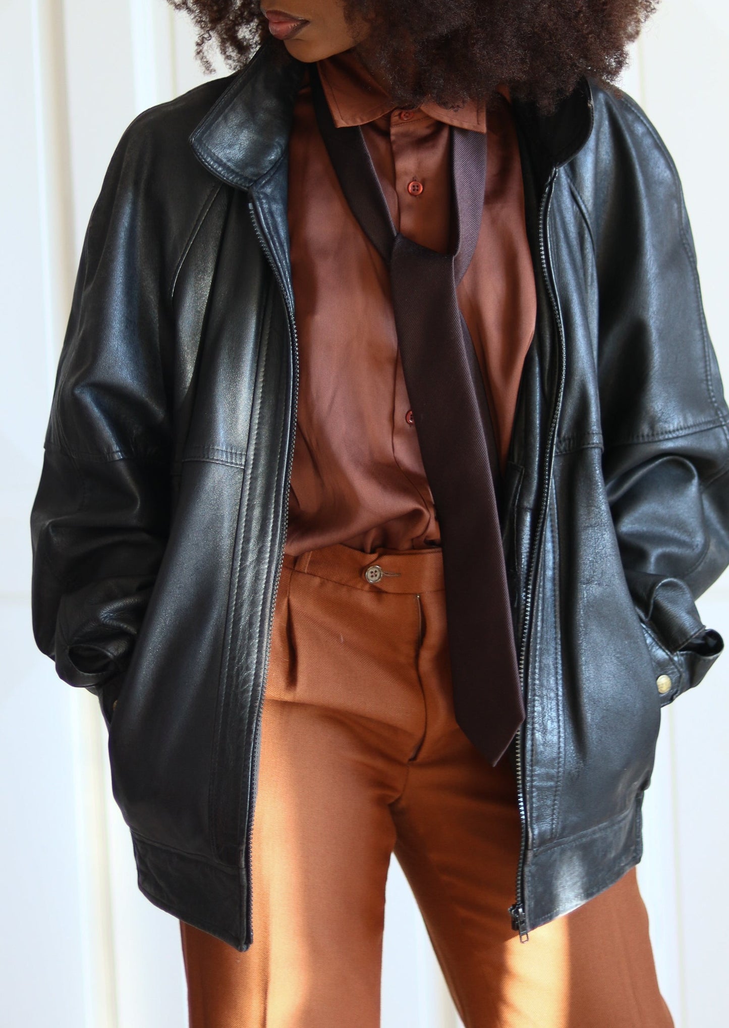 BROZ BROTHER veste cuir vintage