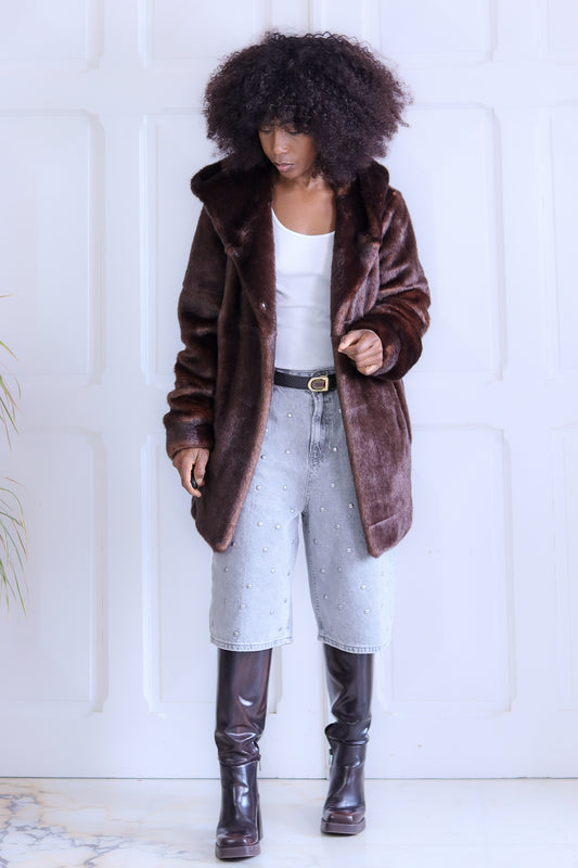 1.2.3 Paris veste en fausse fourrure