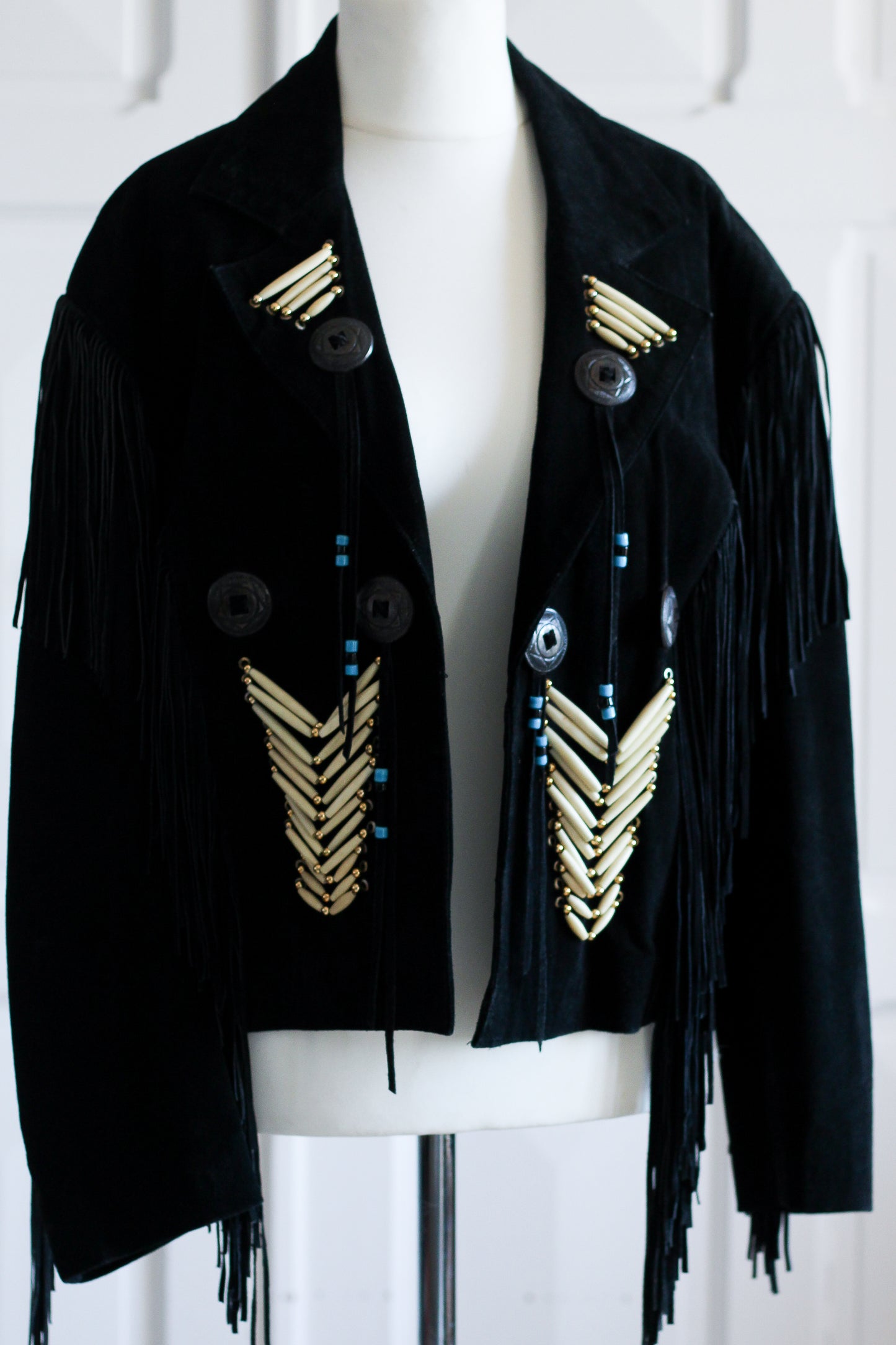 Veste à franges artisanale