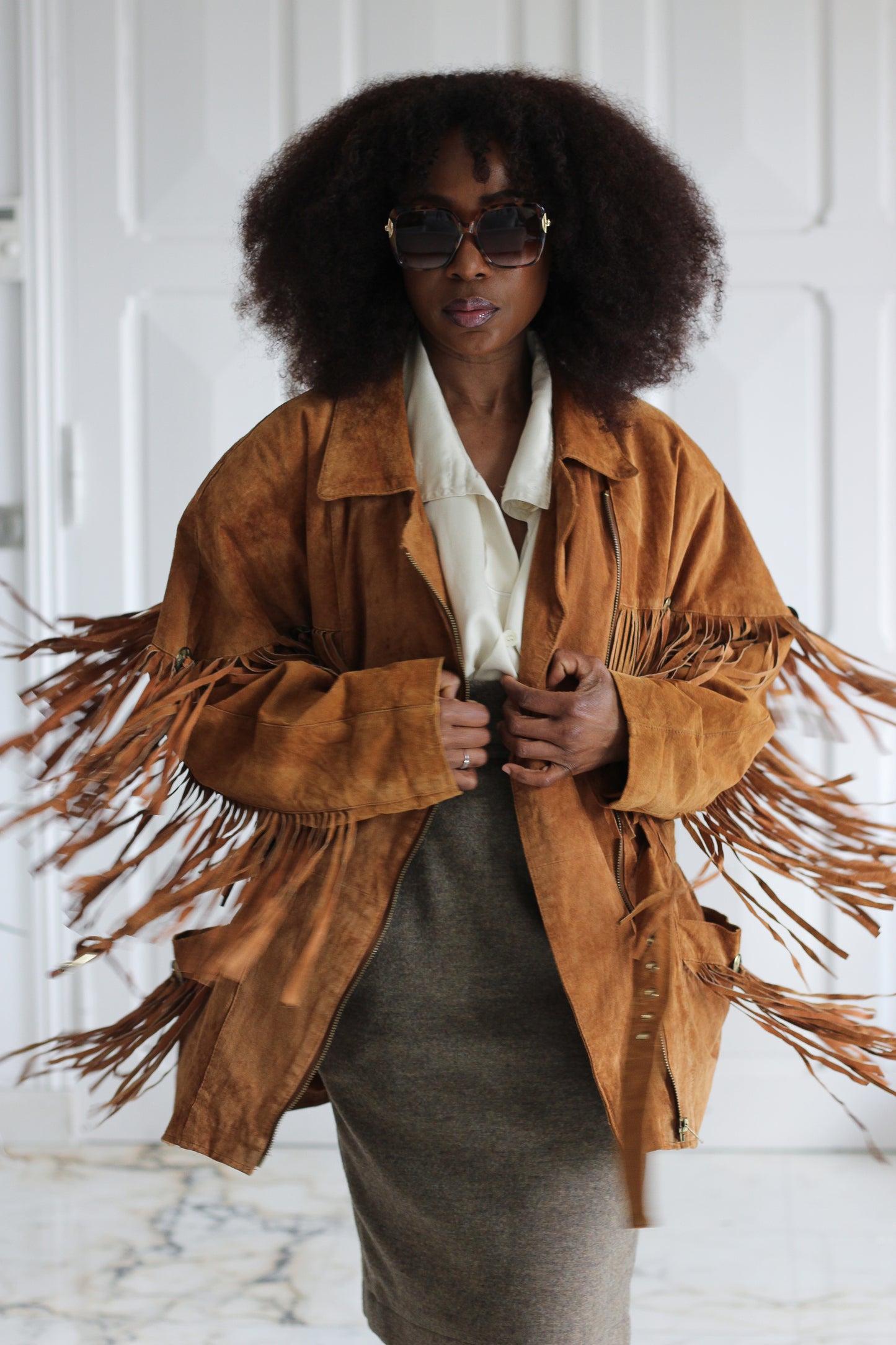 Années 1970 veste à franges