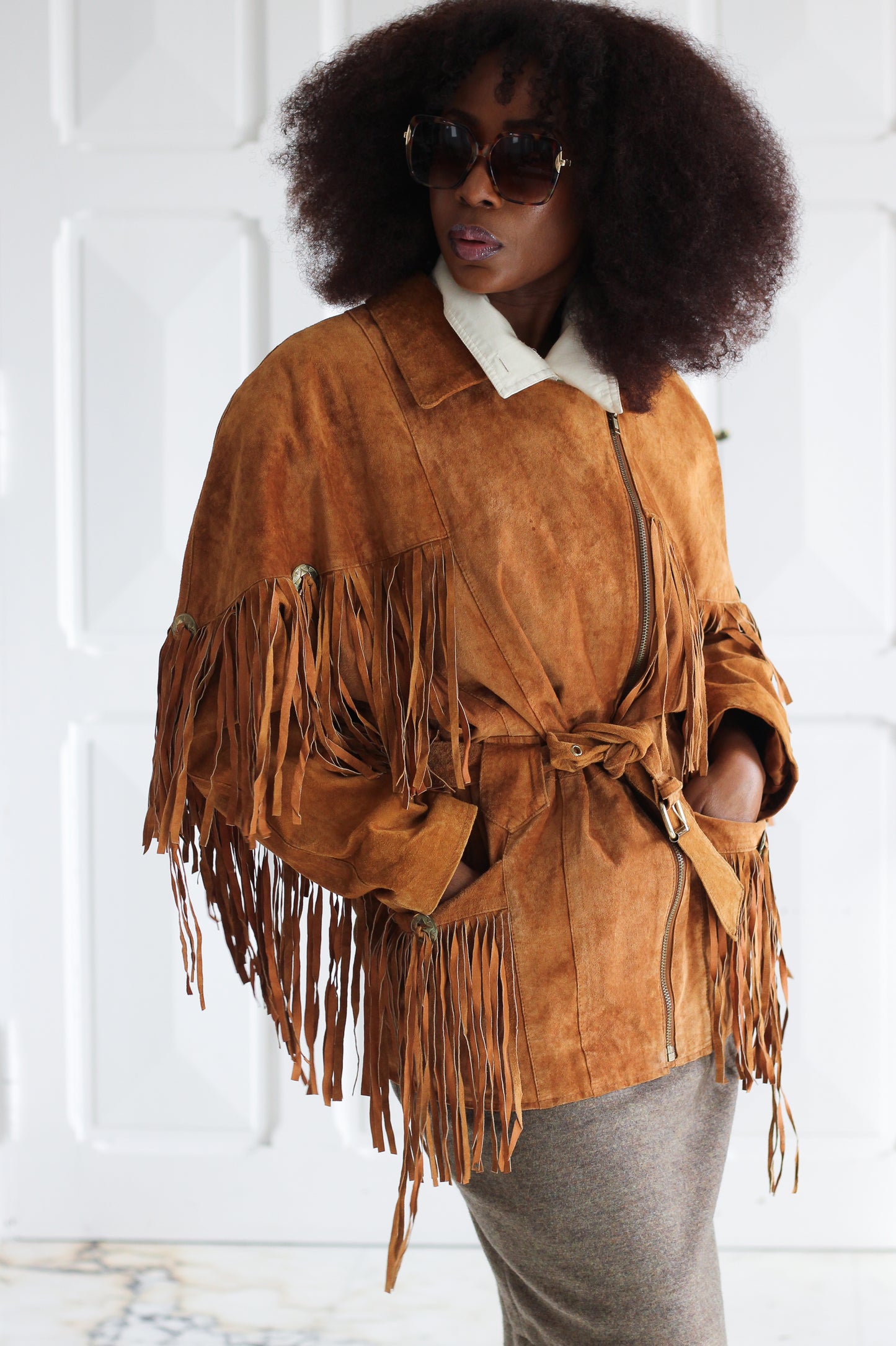 Années 1970 veste à franges