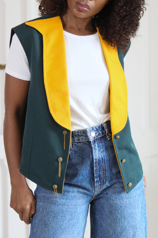 Veste sans manches bi-colore