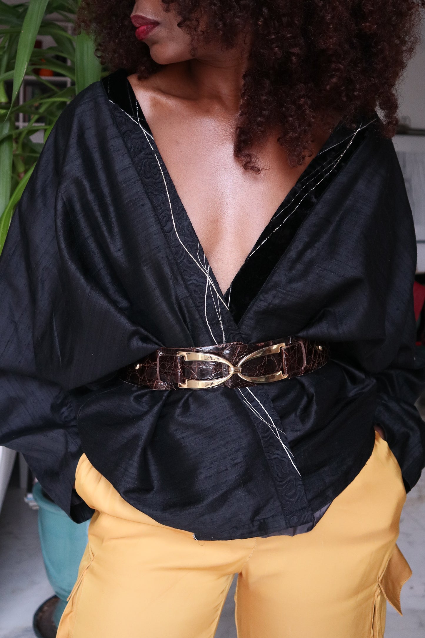 Veste kimono en soie