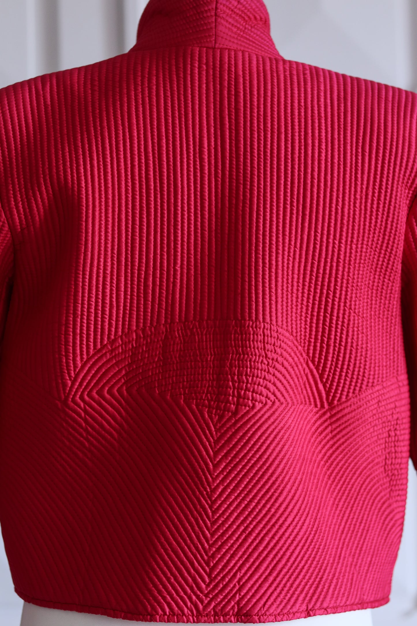 Fait main veste cocktail rose framboise