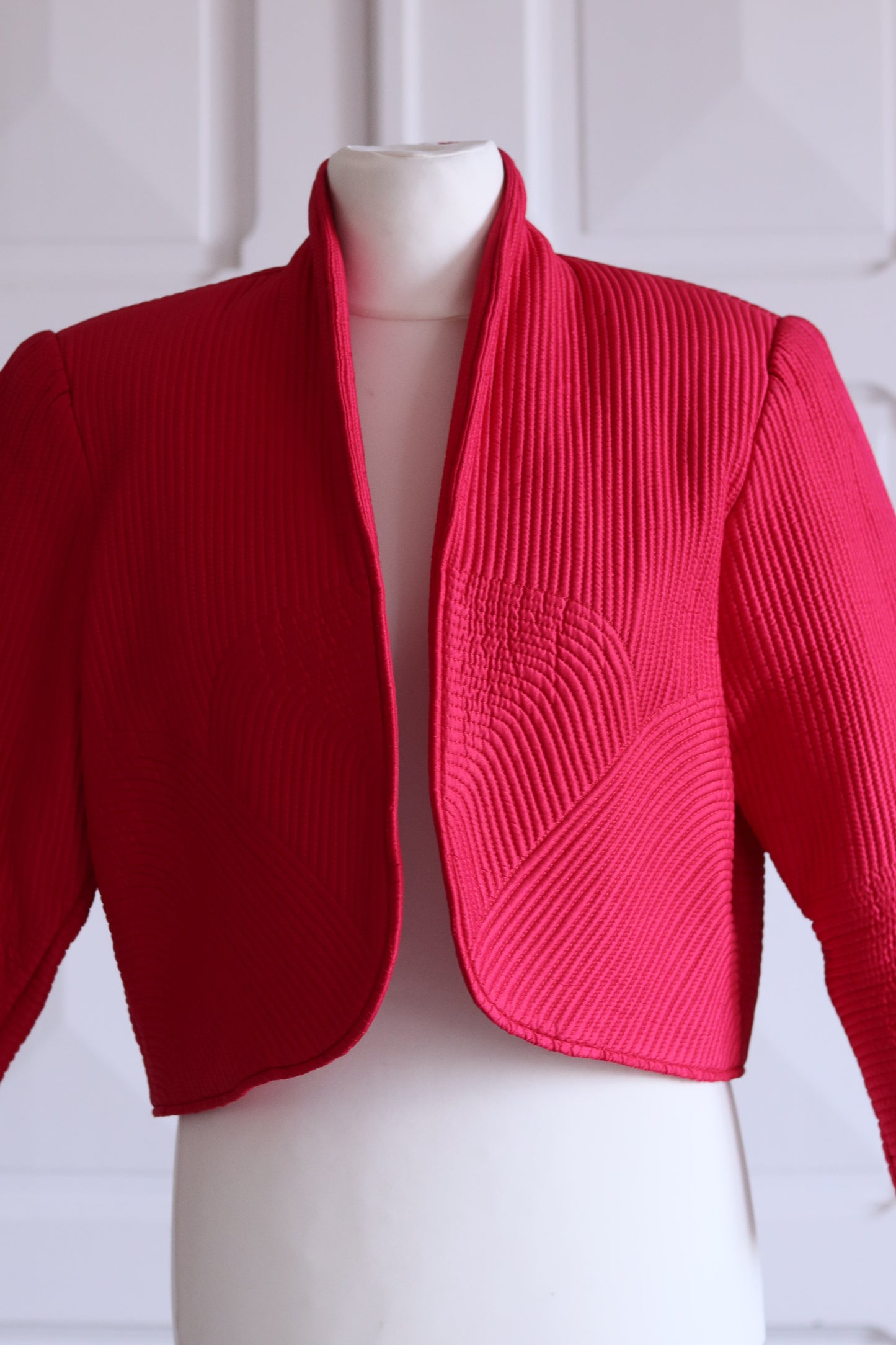 Fait main veste cocktail rose framboise