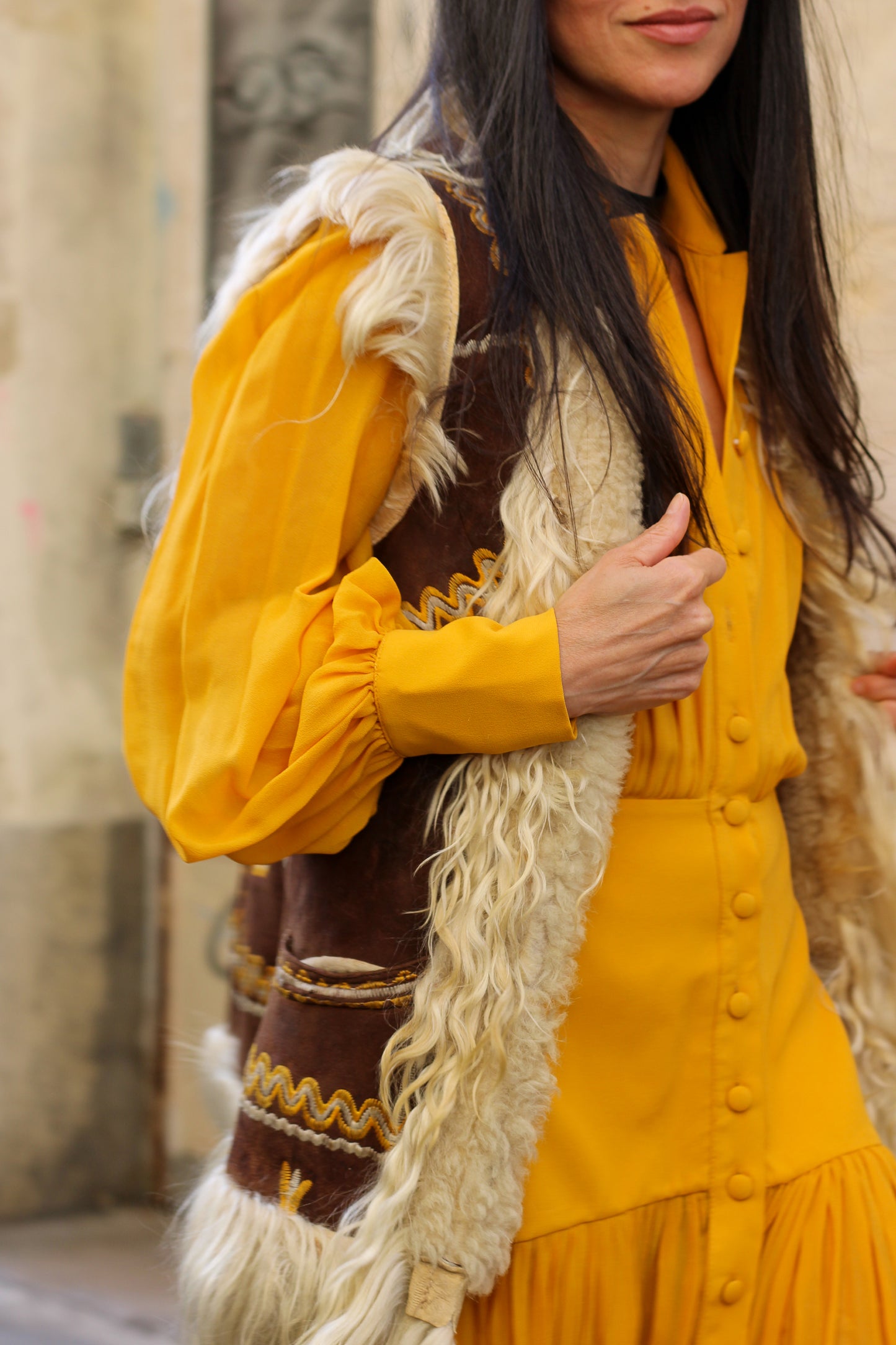 Gilet sans manches seventies